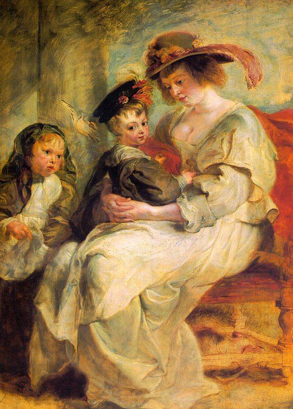 Peter Paul Rubens Helene Fourment and her Children, Claire-Jeanne and Francois Sweden oil painting art